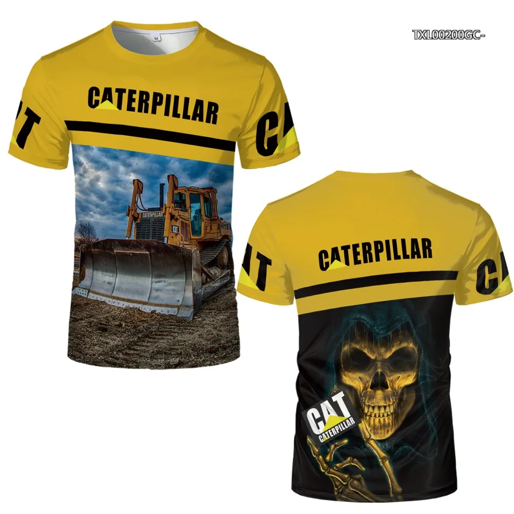 

2021Excavator Team 3D Printed T-Shirt Men And Women Fashion Streetwear O-Neck Short-Sleeved Cat T-Shirt