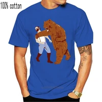 animal tee bear shirt funny tshirt screen printed gift for him navy cotton tee bear punch plus size s 4xl men t shirt
