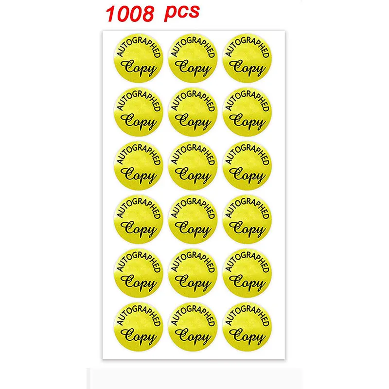 

'Autographed Copy' Stickers 1.18 inch Round Gold Foil Labels/1008 Pcs Labels