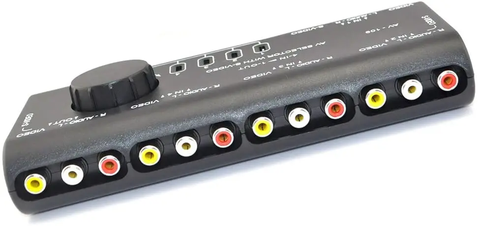 4x1 аудио видео переключатель сигналов S-Video Splitter с RCA кабель для VCD DVD Камера игра