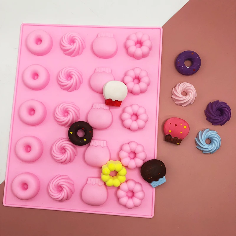 

Мини-пончик силиконовая форма для десерта комбинация серий шоколад Флип сахара для приготовления торта своими руками безумие пресс-форм