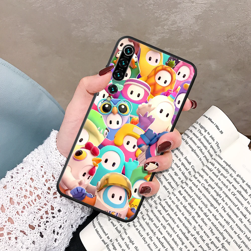 

Cartoon fall guy Ultimate Knockout Phone Case For Xiaomi Mi Note 10 A3 9 MAX 3 A2 8 9 Lite Pro Ultra black Back Silicone Shell