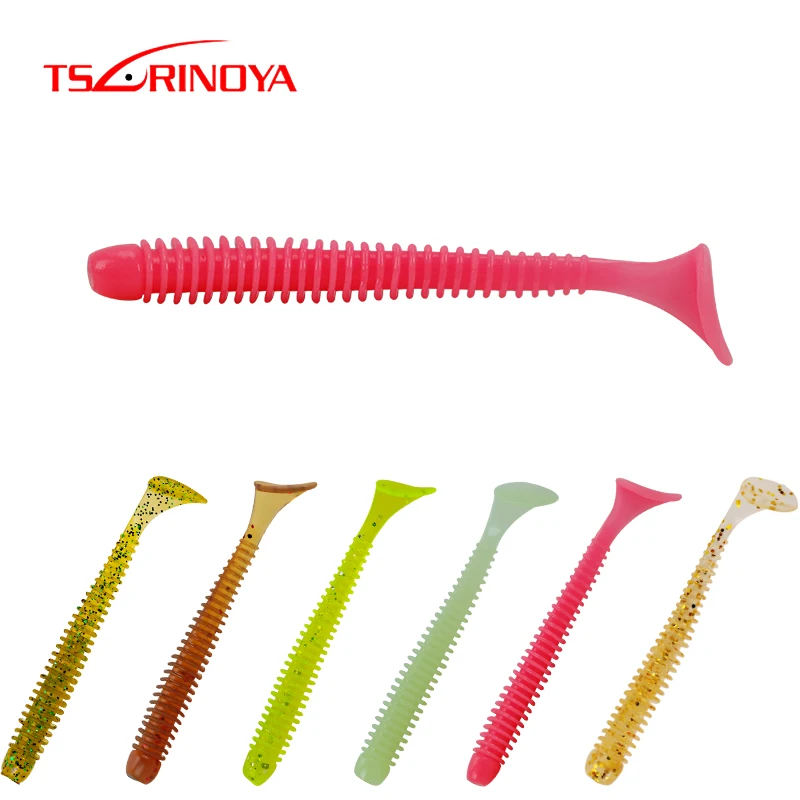 TSURINOYA 10 шт. приманка для ловли рыбы 50 мм 0 6g 70 1 2g Мягкая рыбалки насекомое