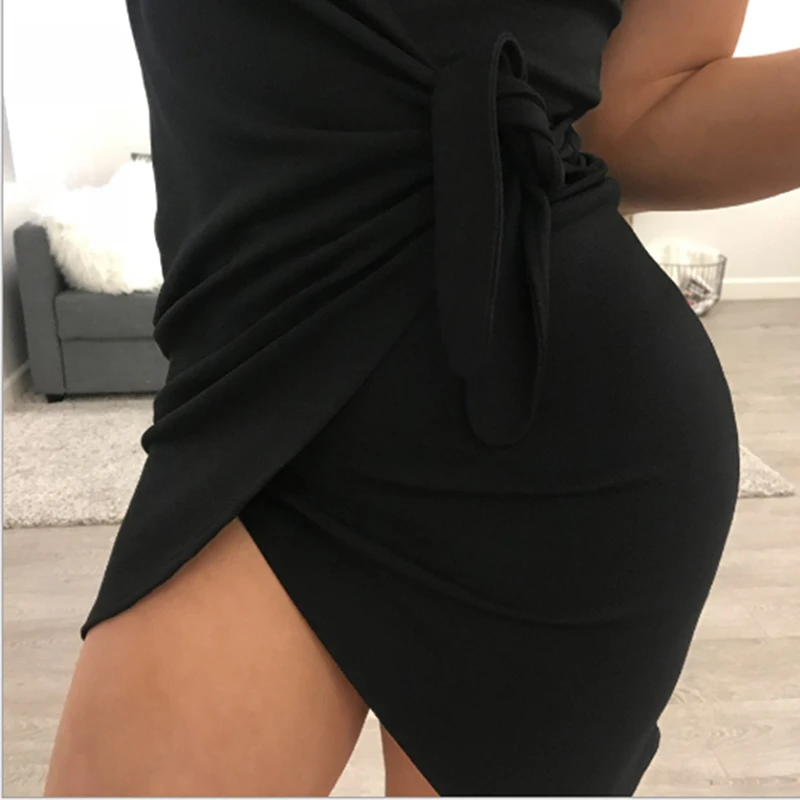 

Summer Sexy Dress Deep V Neck Dress Women Side Split Mini Slim Bodycon Dress Party Women Dress Women Clothing 2021
