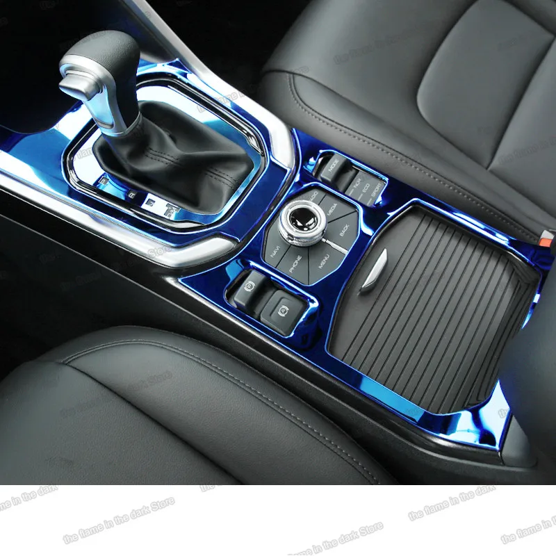 

Lsrtw2017 Car Gear Panel Cover Trims Chrome for Haval H6 2017 2018 2019 2020 Interior Accessories cup holder center control