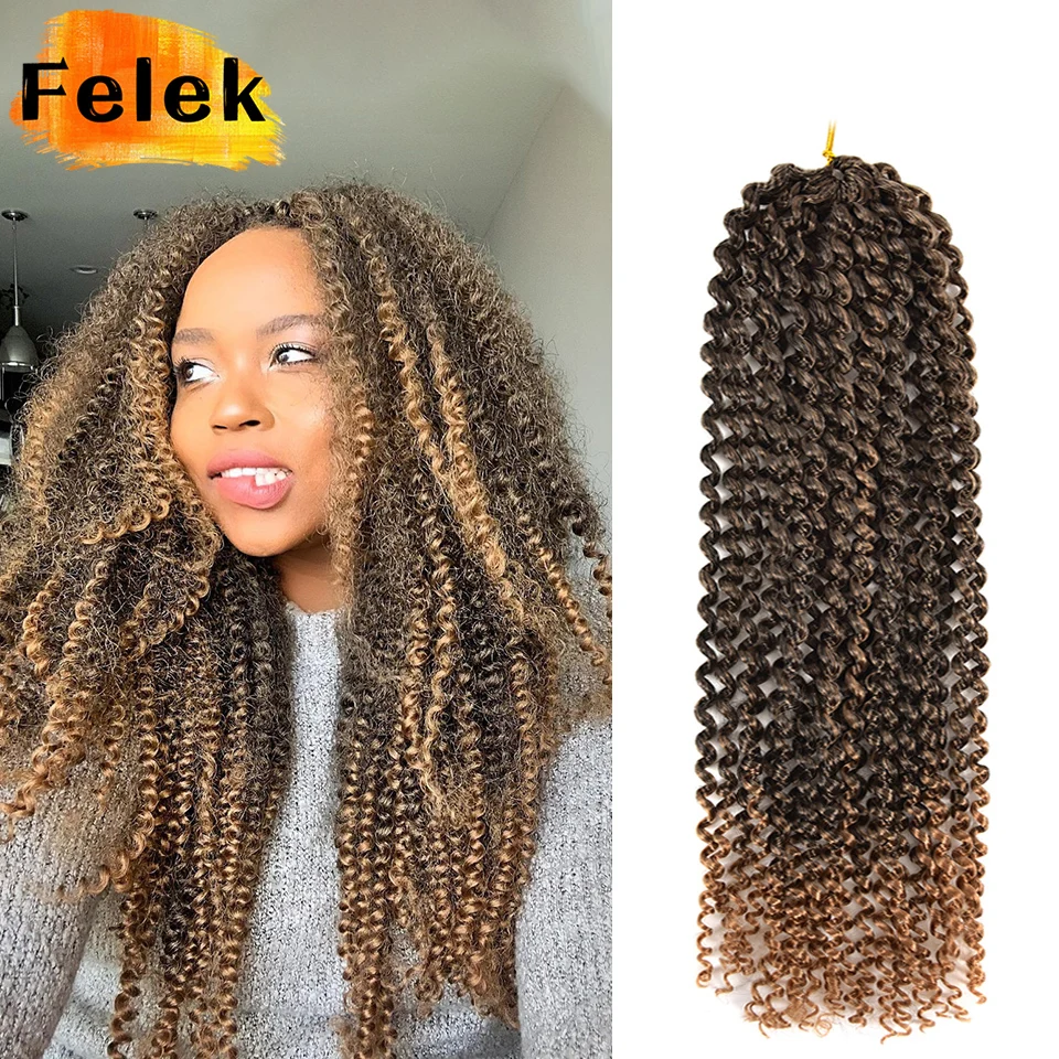 

Crochet Hair Passion Twist Water Wave Synthetic Braiding Hair Extensions Afro Kinky Ombre Brown Crochet Braid For Black Women