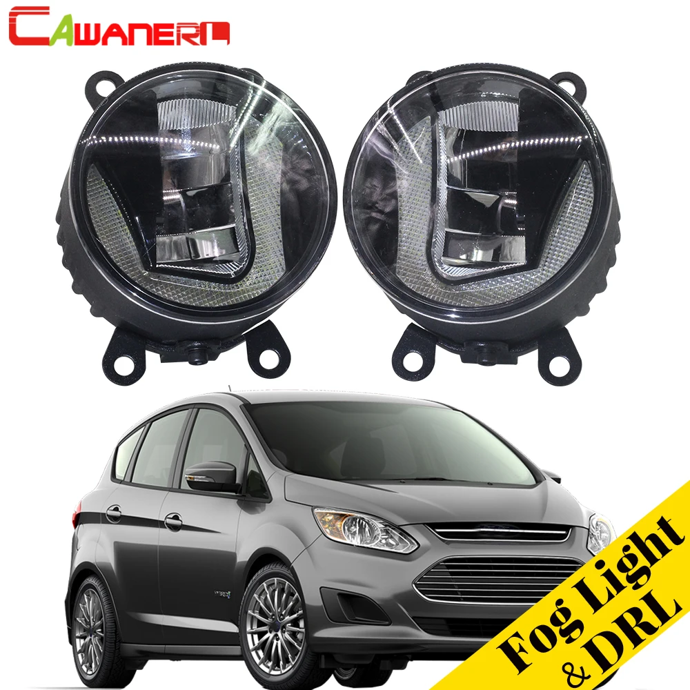 Cawanerl светодиодный противотуманный светильник 2 шт. дневные ходовые огни DRL белые