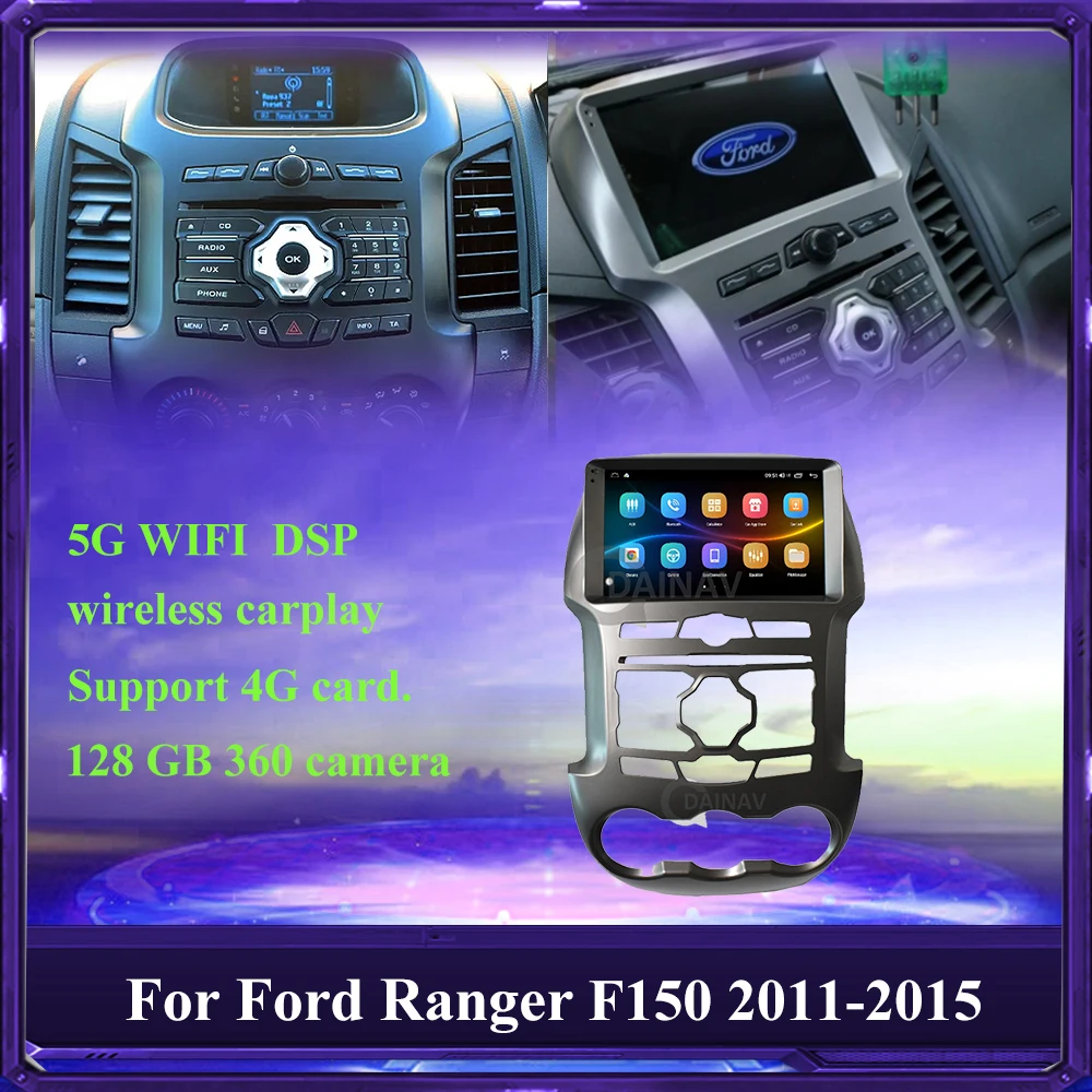 

Автомагнитола 2 Din, 128 ГБ, Android, для Ford Ranger F250, 2011, 2012, 2013, 2014, 2015, автомобильная Автомагнитола с GPS-навигацией, мультимедийный DVD-плеер