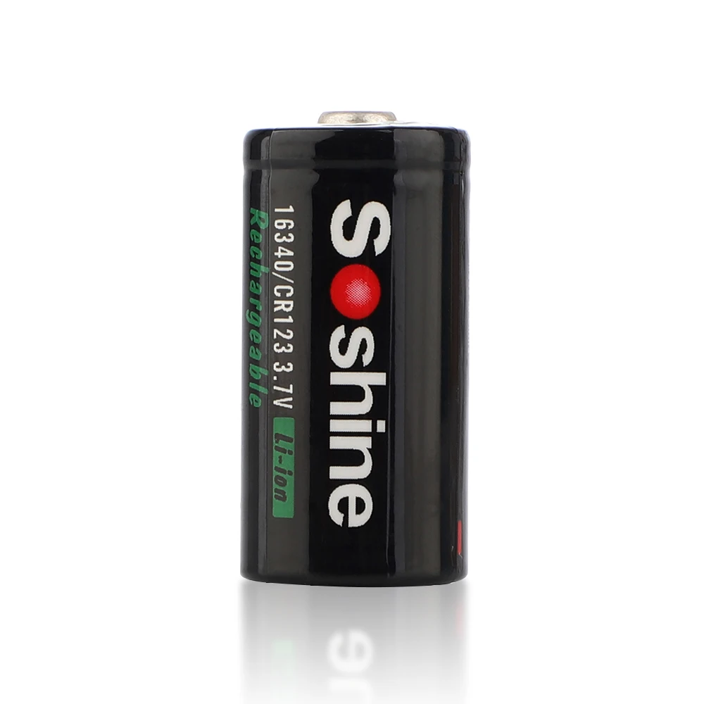 Soshine RCR123/16340 3 7 V 700mAh литий-ионная аккумуляторная батарея с зарядным устройством