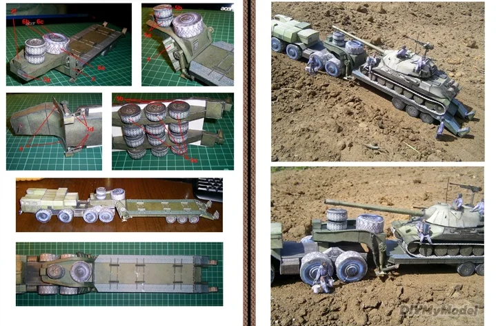 DIYMyModeI-tanque pesado para manualidades, KIT de modelo de papel hecho a mano, rompecabezas de juguete hechos a mano, accesorios de pel&iacute;cula, is-7-1