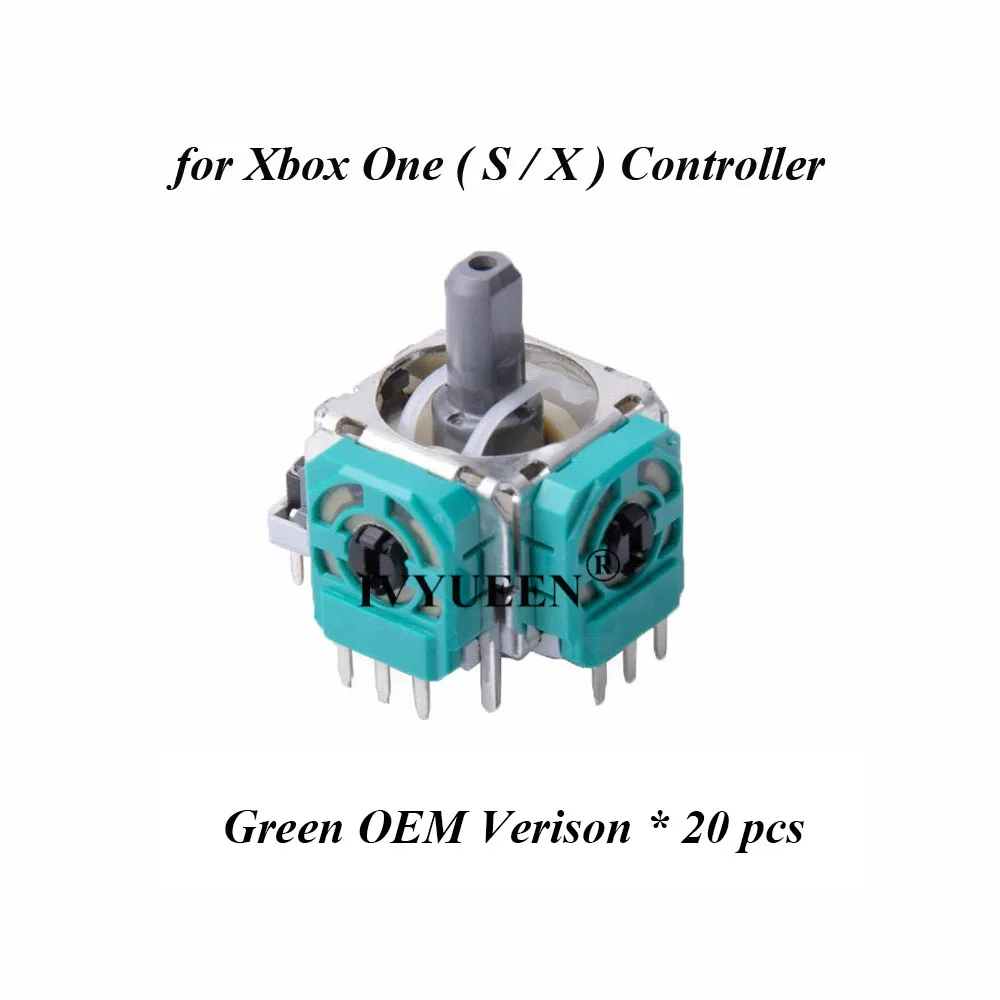 X1 20 pcs Green IVYUEEN 20 шт. 3D аналоговые палочки датчик модуль потенциометра для playstation 4 PS4 Pro тонкий контроллер для XBox One 360 - Цвет: X1 20 pcs Green
