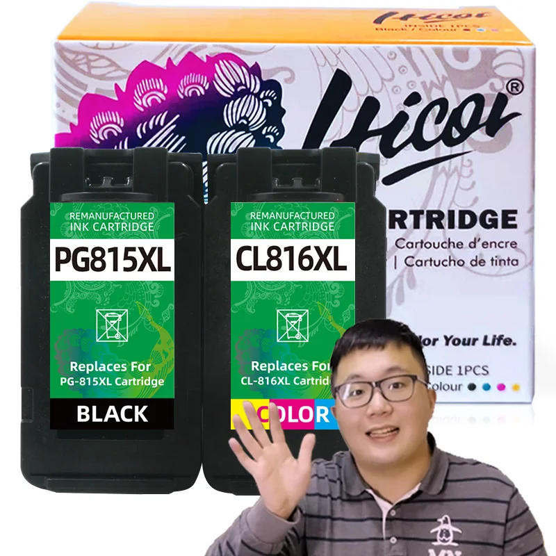 

Реконструированные чернила Hicor для Canon PG-815 PG815 CL816, совместимые с IP2780/2788/MP236/288/MX368/259/358/348/418