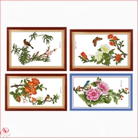 joy sunday fragrance overflowing cross stitch kit 14ct 11ct canvas fabric flower embroidery kit diy pattern sewing set home deco