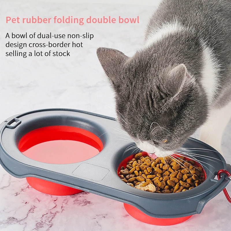 

Silicone Foldable Slow Feeder Dog Cat Bowl Non-slip Dog Bowl Travel Portable Pet Anti-choking Vomiting Feeding Bowl Outdoor