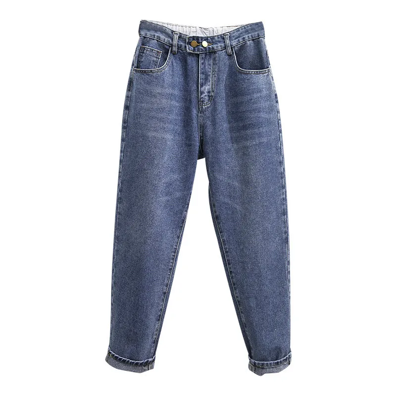 

4XL 5XL Plus Size Loose Blue Vintage Boyfriend Jeans For Women Casual Harem Pants Women Denim High Waist Jeans Pantalon C6377