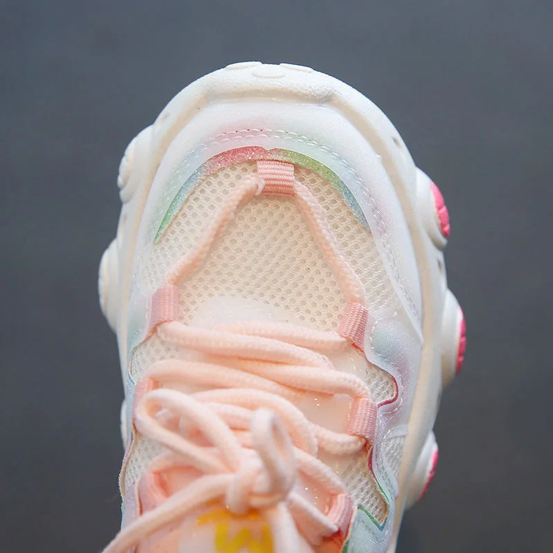 

Girls' Sports Shoes 2021 Summer New Tennis Shoes Breathable Fashion Brand Boys' Father Shoes Children's Shoes Coconut Shoes 2021