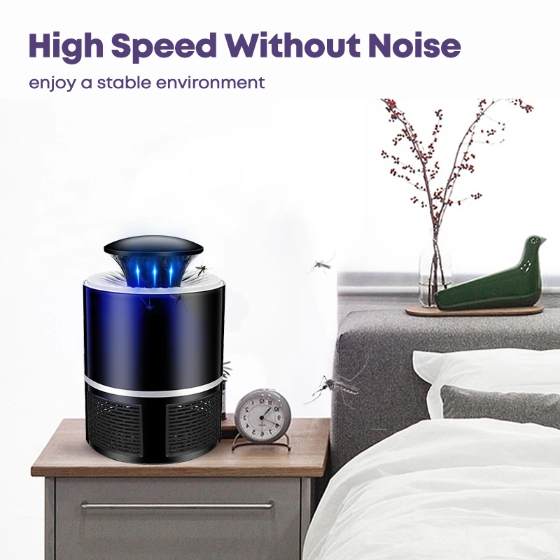 Светодиодная Бесшумная радиоактивная лампа убийца комаров Usb Отпугиватель