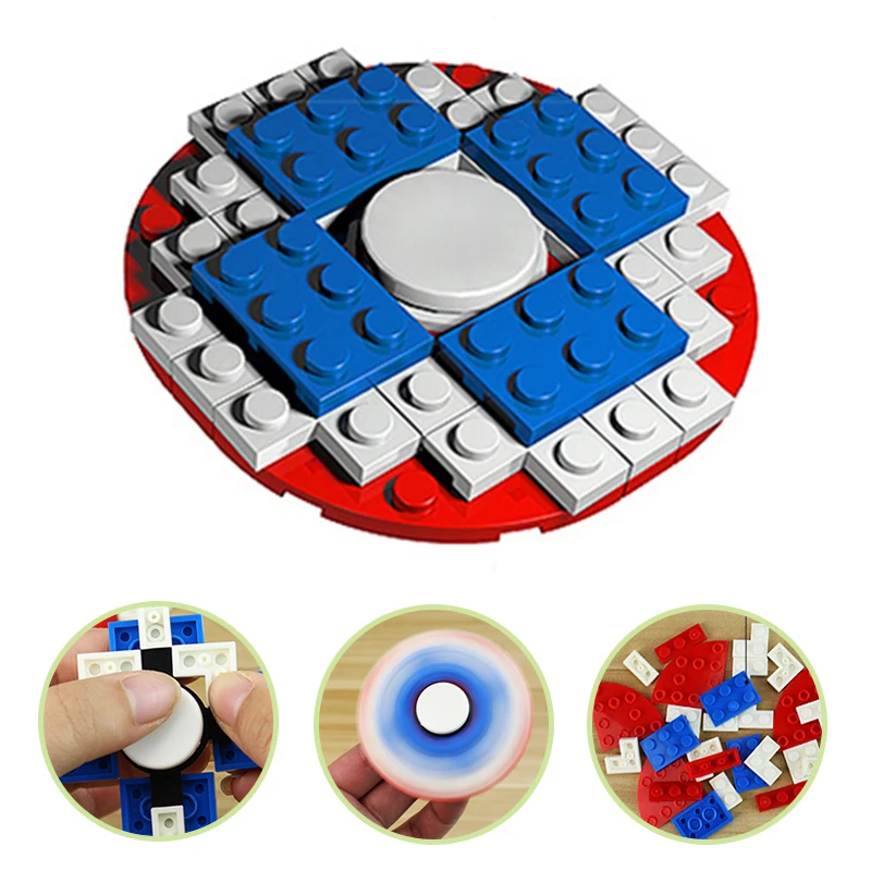 1 коробка DIY вращение пальцами Топы строительные блоки игрушки развивающие