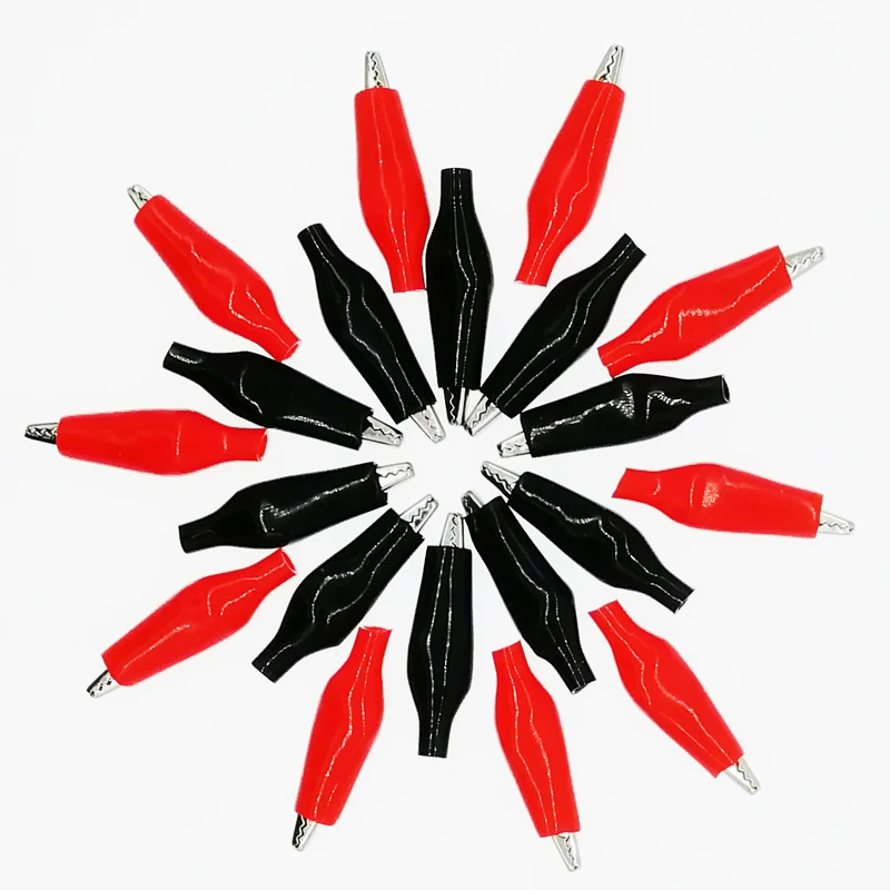 

Металлический зажим типа «Аллигатор» G98, 10 шт., 28 мм/35 мм/45 мм, Электрический тестовый зонд с пластиковой обувью черного и красного цвета