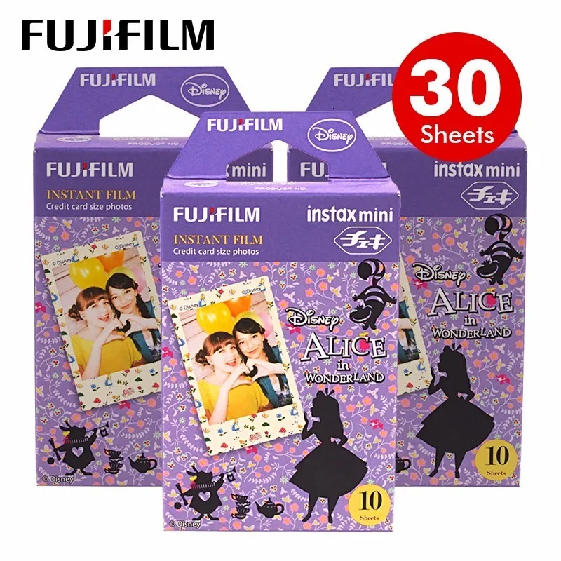 30 Sheets Подлинная Fuji Fujifilm Instax Mini Фильм Алиса фотобумага 10 шт. для 9 8 7s 50s 50i 90 25 dw поделиться SP-1 SP-2 мгновенной камеры - Цвет: 30 Sheets