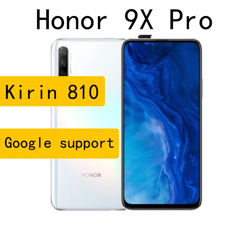 

Honor 9X Pro 8GB RAM 128GB ROM Kirin 810 Octa Core 4000mAh LiquidCool Mobile Phone Rear 48MP Front 16MP 6.59" Cell phone