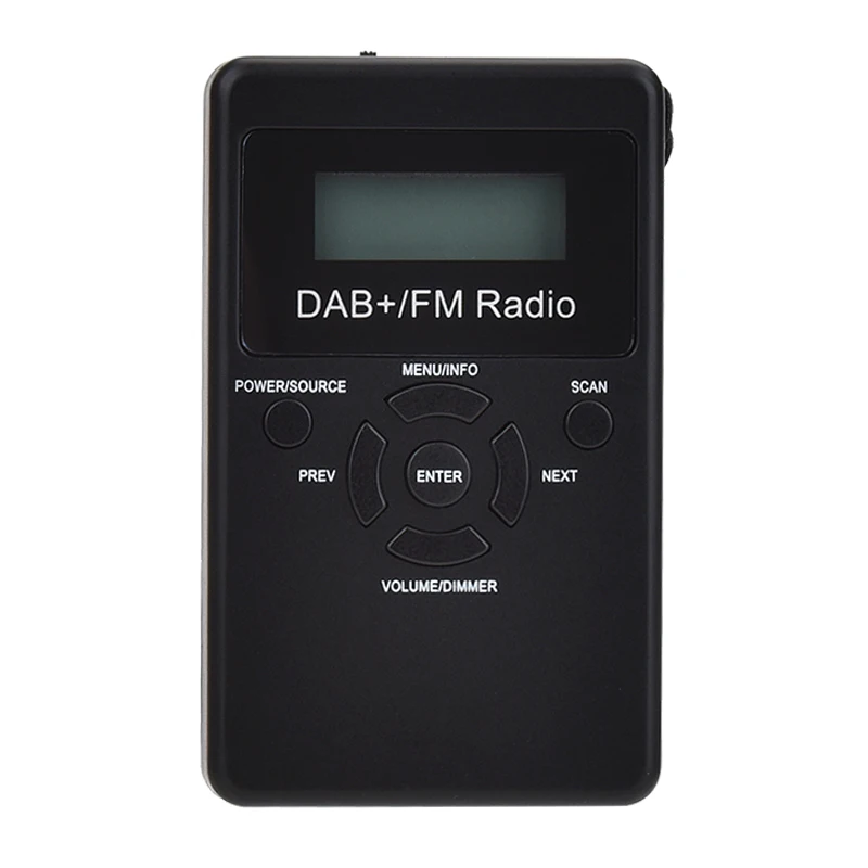 

Portable Mini Digital DAB+FM Radio Stereo Adjustable Brightness And Volume Battery Rechargable Radio For Home Send Headphones