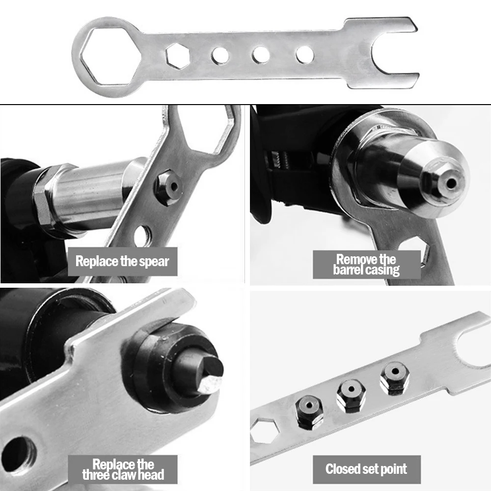 

1set Electric Rivet Nut Gun Riveting Tool Cordless Riveting Drill Adaptor Insert nut tool Multifunction Nail Gun Auto Rivet