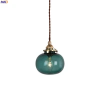 copper nordic glass ball pendant lights vintage led hanglamp suspension luminaire bedroom pendant lamp living room decoration