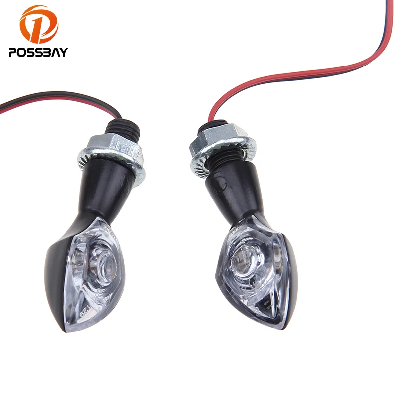 POSSBAY Vintage 12V Motorcycle Turn Signals MTB ATV Scooter Indicator Lamps Universal for Kawasaki Harley Honda Suzuki Scooters |