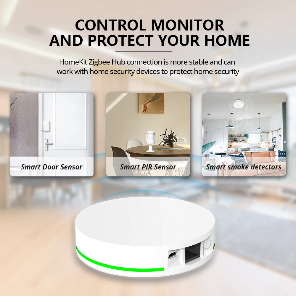 ZemiSmart Zigbee концентратор Работает с Apple HomeKit домашнее приложение связь Tuya умные