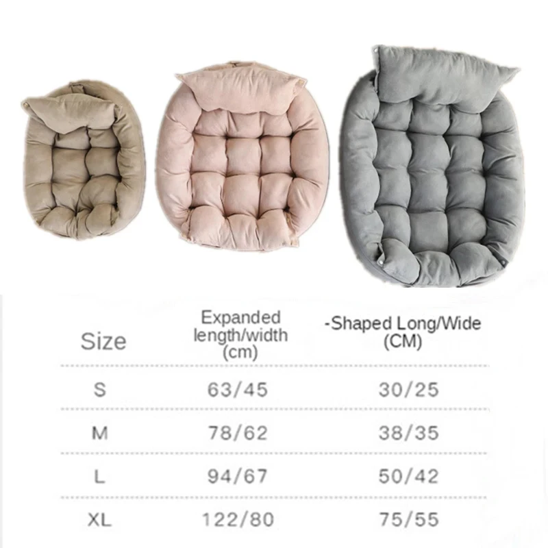 Cama suave para perro, Perrera de ante, tumbona para mascotas, camas lavables y transpirables para perros peque&ntilde;os, medianos y grandes, suministros para mascotas-5