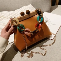 luxury designer acrylic chain women shoulder crossbody bags fashion handbag evening clutches ladies messenger bag female purse