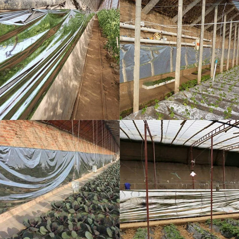 

2PCS Plant Hydroponic High Reflection Film Plant Reflective Film Garden Wall Mylar Film Greenhouse Cover Foil Sheets Two-Sided