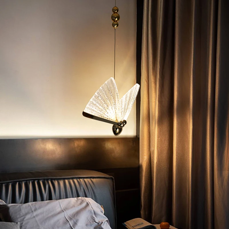 

Nordic Modern Bedroom Bedside Pendant Lights Luxury Bar Long Line Lamp Restaurant Small Chandelier Lighting Gold Lustre Pendente