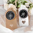 5 шт., свадебные сувениры с компасом для гостей, сувенирный подарок с бирками из крафт-бумаги, украшения для дня рождения