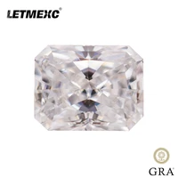 letmexc white d colorless moissanite loose stone radianit crushed ice cut vvs1 clarity for custom jewelry with gra report