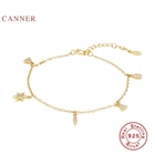 Женский браслет-гаджет CANNER, модный браслет из стерлингового серебра 925 пробы, Очаровательные золотые браслеты