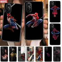 spiderman wallpaper clear phone case for huawei honor 20 10 9 8a 7 5t x pro lite 5g black etui coque hoesjes comic fash design