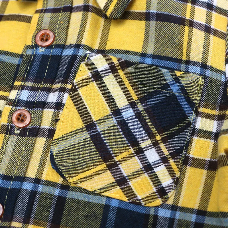 Повседневные рубашки в красную клетку для мальчиков детские на весну и осень