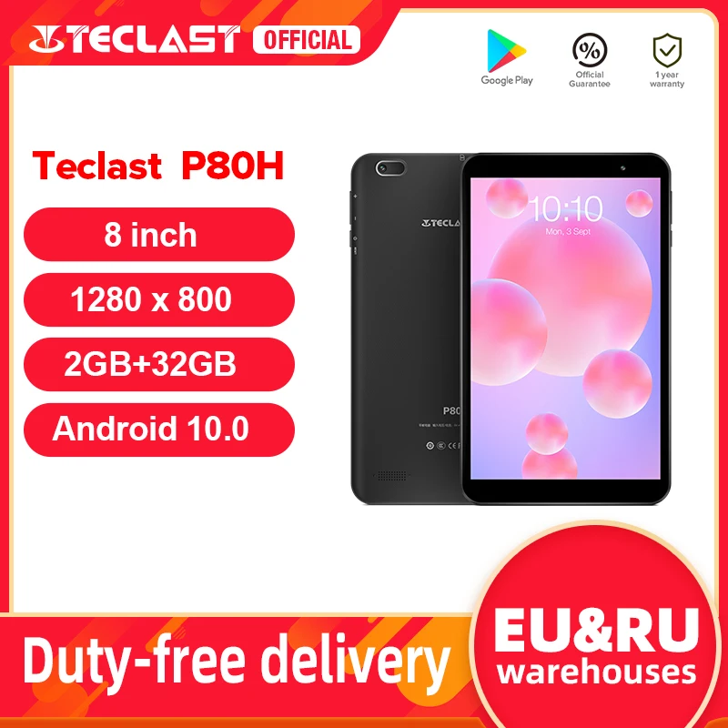 Teclast P80H планшетный ПК с системой андроида и 10 2Гб Оперативная память 32GB Встроенная