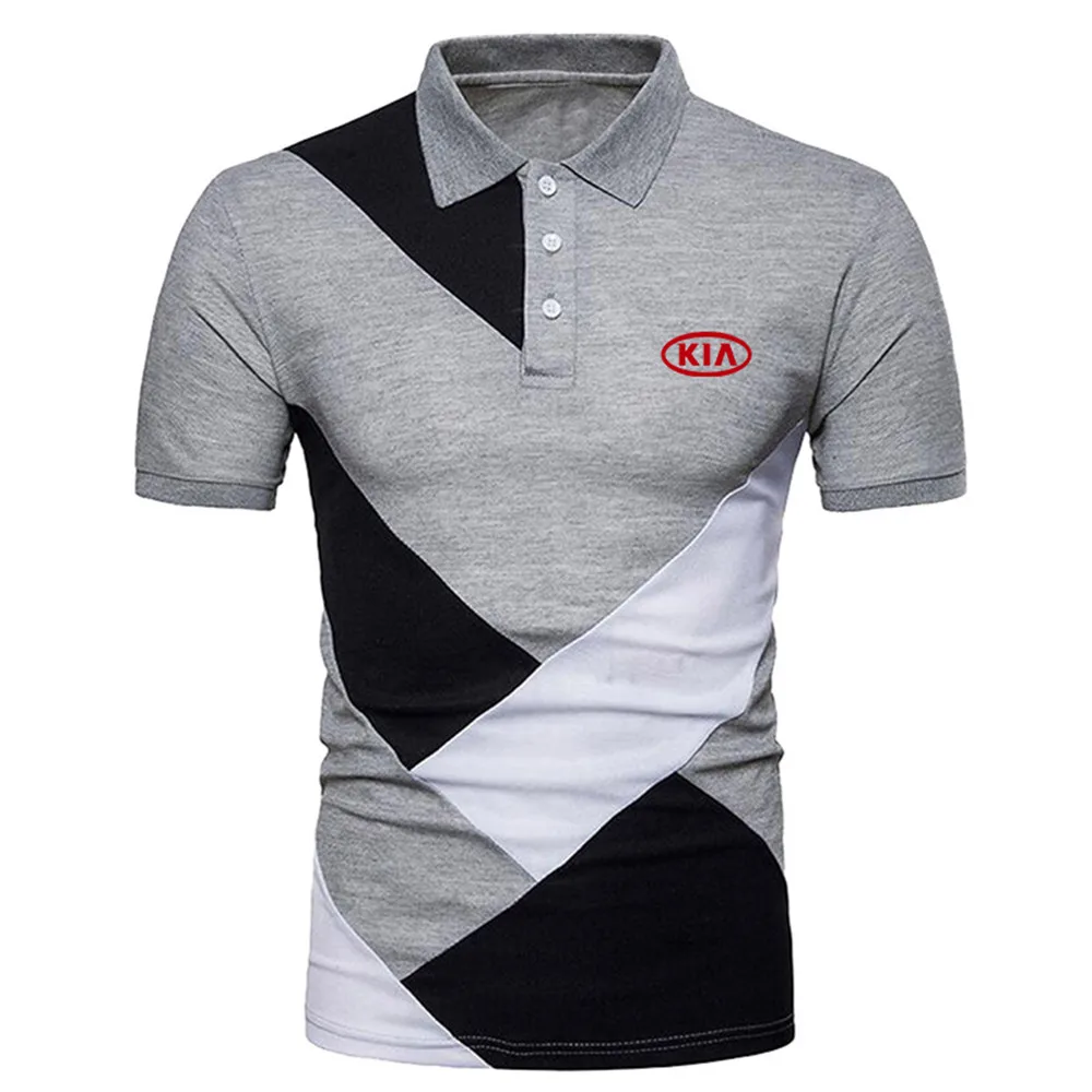 

KIA Men's Print Short Sleeve Polo Shirt Polo New Style Summer Streetwear Casual Fashion Men's Top 6