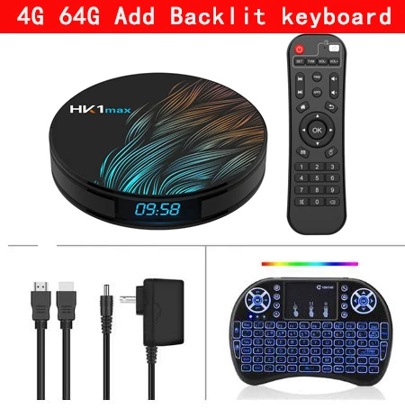 4G 64G Add keyboard Android 9,0 HK1 MAX Мини Смарт ТВ коробка 2,4G/5G, Wi-Fi, Quad-Core BT 4,0 Декодер каналов кабельного телевидения Media Player 4 32г 64Г PK TX6 H96 X96 MAX - Цвет: 4G 64G Add keyboard