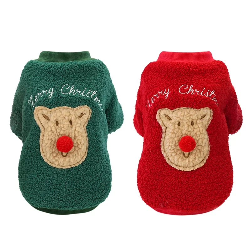 

Cute Winter Warm Cotton Christmas Pet Dog Jacket Thicken Coat For Small Medium Dogs Christmas Clothes S-2XL
