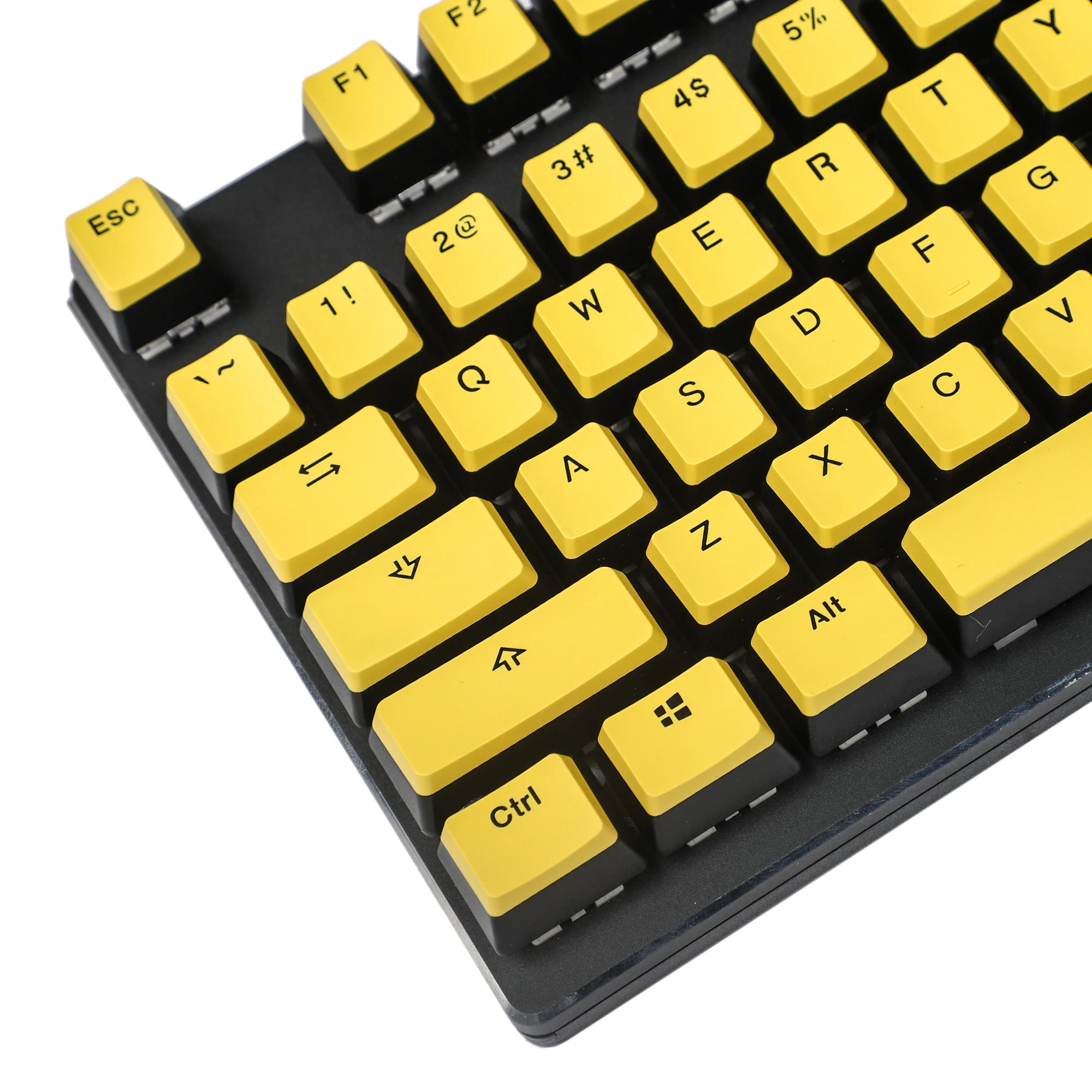 YMDK 104 108 PBT OEM профиль Doubleshot кофейный желтый белый пудинговый колпачок для