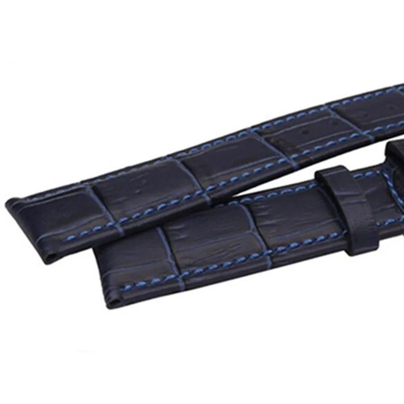 

New Dark Blue Genuine cowhide Leather 12 14 16 18 20 22 mm watche band strap Belt Watchband Folding Clasp / Buckle + Tool