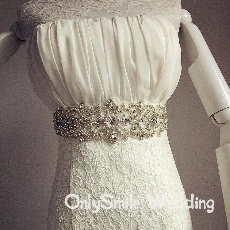 Пояс со стразами Женский съемный пояс для свадебного платья ручной