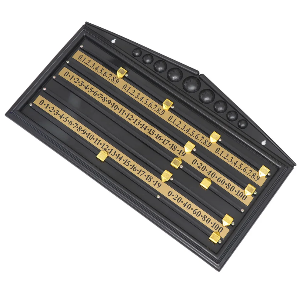 

Snooker Pool Scoreboard Game Scorer Billiard Accessories Home Club Supplies (Black)