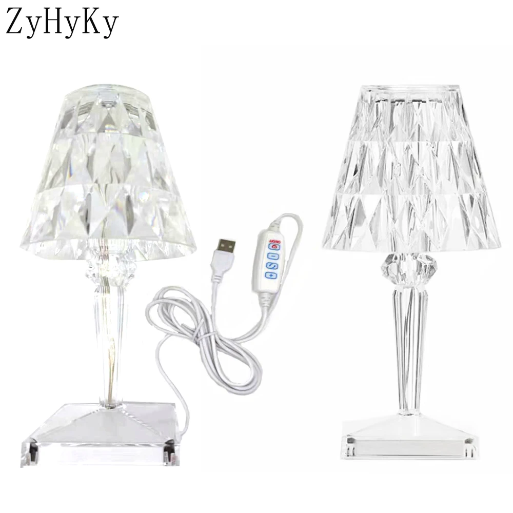 Перезаряжаемая прикроватная Настольная лампа с сенсорным датчиком светильник