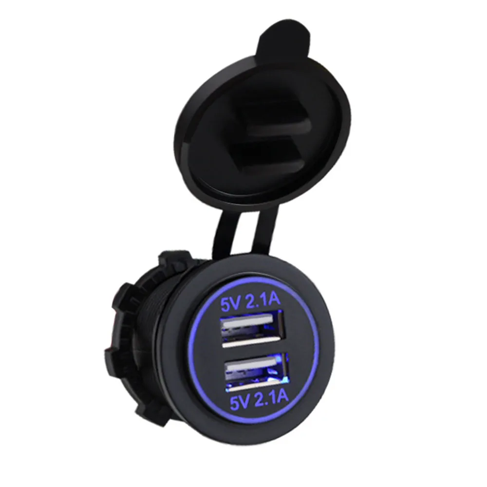 12 V-24 V Цифровой Дисплей авто зарядное устройство для мотоцикла RV 4.2A двойной USB