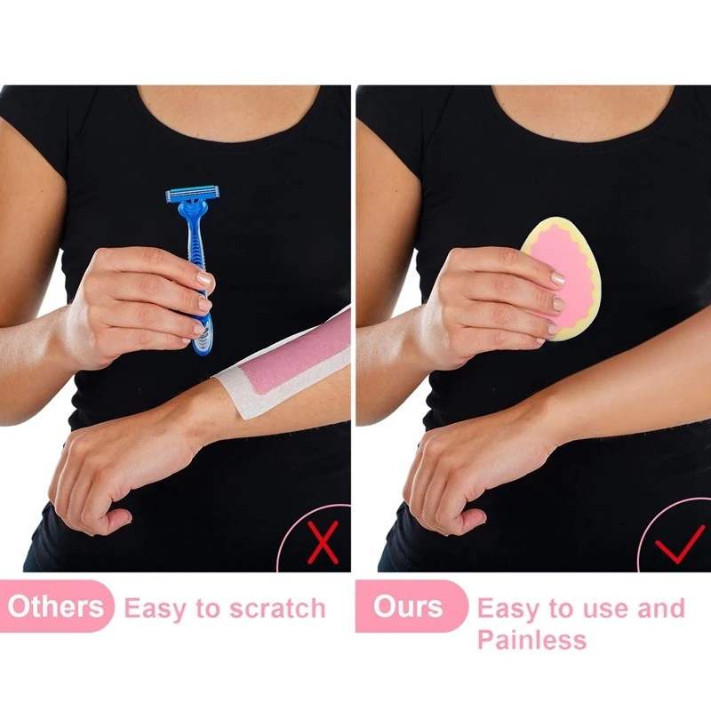 

6 Pieces Hair Removal Sponge Depilation Pads Painless Hair Removal Sponge for Face, Leg, Arm and Body Physical Hair Removal Tool